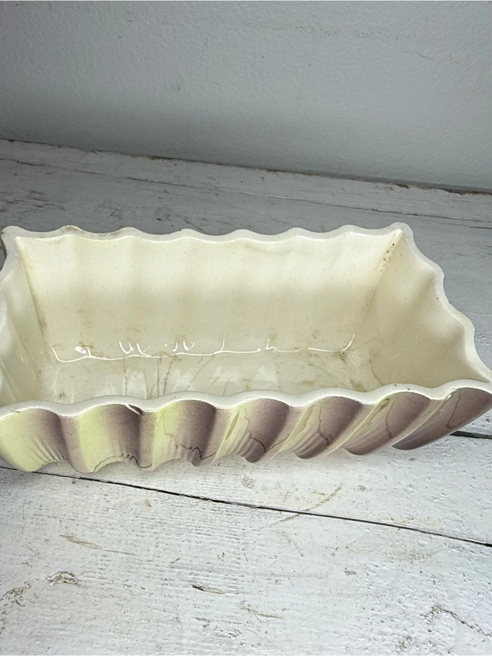 Vintage Royal Windsor ceramic planter, yellow, brown, 1970s, Retro planter, MCM